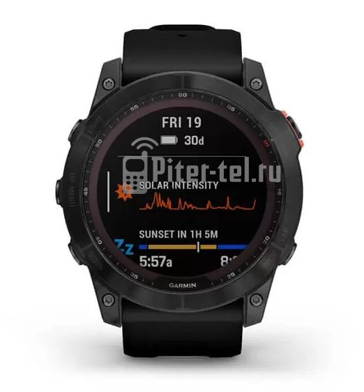 Умные часы Garmin Fenix 7X Solar, Сланцево-серый с черным ремешком