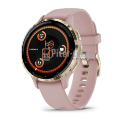 Умные часы Garmin Venu 3S 41mm Advanced GPS Smartwatch Pink Dawn Gold с розовым ремешком